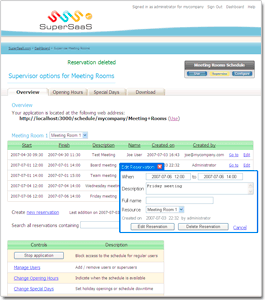 Supervisor screen