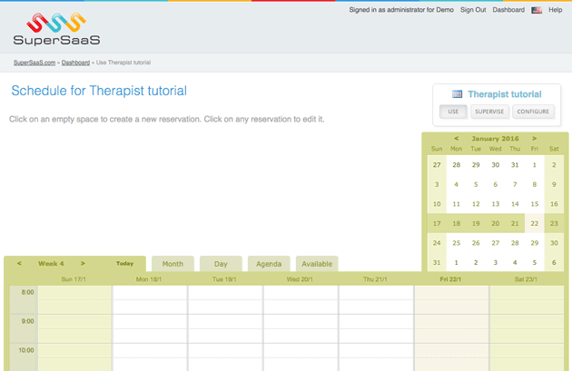 Empty schedule