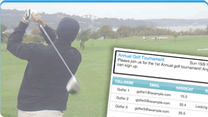 Golf tournament signup