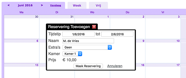 Een reservering maken