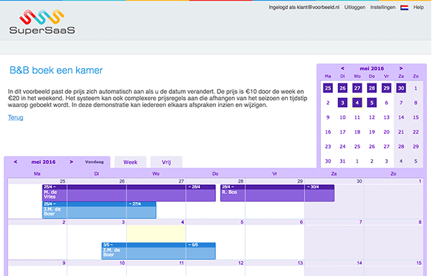 De agenda uitproberen
