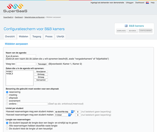 Admin resources tab